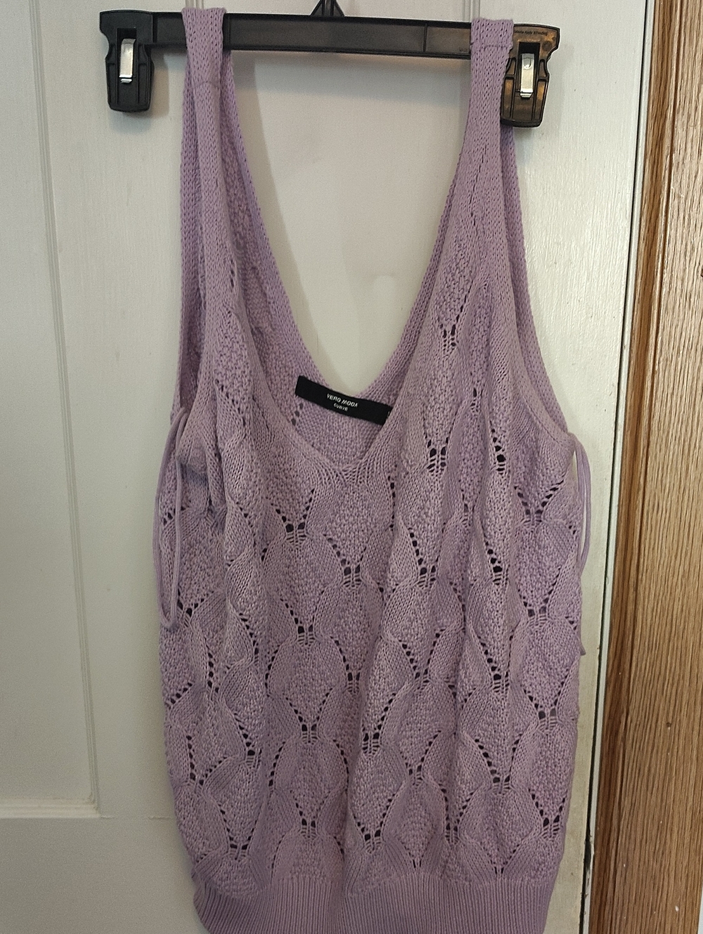 Vero Moda Light Lavender Open-Knit Tank Top